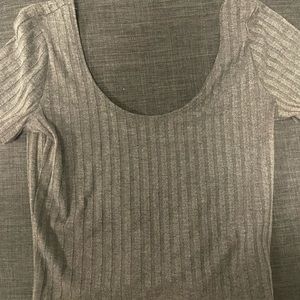Dark gray crop top